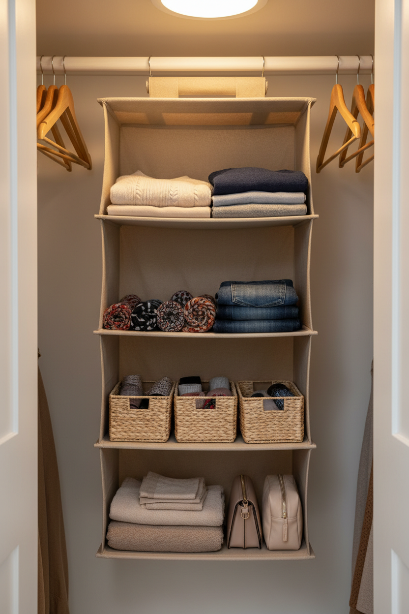 Maximize Closet Space: Why a 4-Shelf Hanging Closet Organizer Is Perfect for Small Spaces