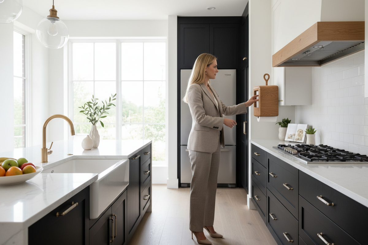 Elevate Your Space with the Timeless Elegance of a Solid Wood Paper Towel Dispenser