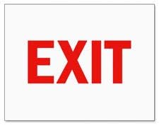 Tarifold Magneto Safety Sign Inserts-Exit - 6 / Pack - Exit Print/Message - Red Print/Message Color - Tear Resistant, Easy Installation, Water Proof, Durable, Long Lasting, Sturdy - Paper - White
