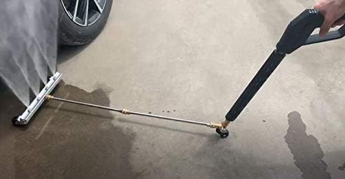 M MINGLE Pressure Washer Undercarriage Cleaner with Swivel Wheel, 4000 PSI | 13 Inch Under Car Washer with 2 Extension Wands, Eliminate Car Underbody Dirt & Oil, Easy to Use and Assemble
