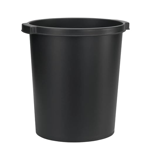 Jalema Re-Solution Office Wastebaskets, 4.75 Gallon, Black, 10 Pack | 10 office wastebaskets, 4.75 gallon, post-consumer recycled plastic, black, for office or home