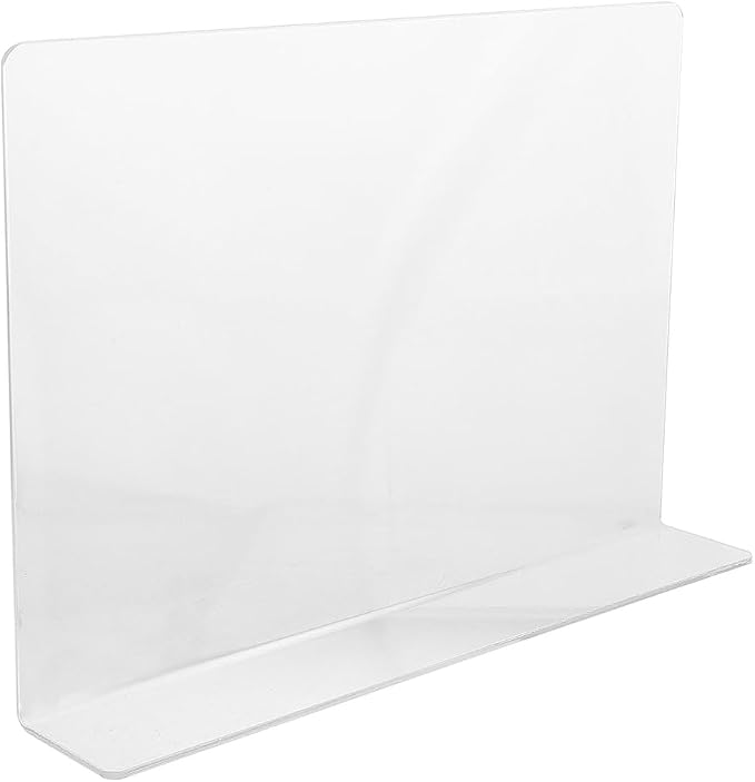 BESPORTBLE Kitchen Sink Splash Guard Acrylic Water Baffle for Bathroom and Kitchen Sink Splash Guard with Adhesive Tapes 13.77 X 8.26 X 1.96 in