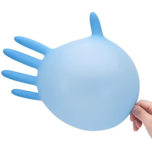 Disposable Nitrile Exam Gloves, Blue, Nitrile Gloves Disposable Latex Free, Medical Gloves, Cleaning Gloves, Food-Safe Rubber Gloves, Powder Free, Non-Sterile, 100-ct Box (Medium)