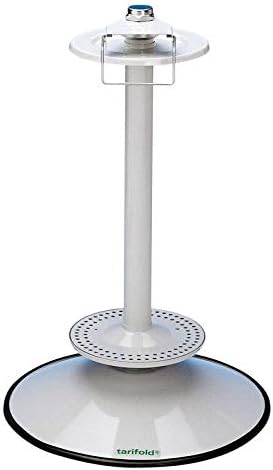 Tarifold Rotary Desktop Reference System, 50 Pockets, White | 50 pivoting pockets hold 100 letter-size sheets, 360-degree rotating design, compact desktop base