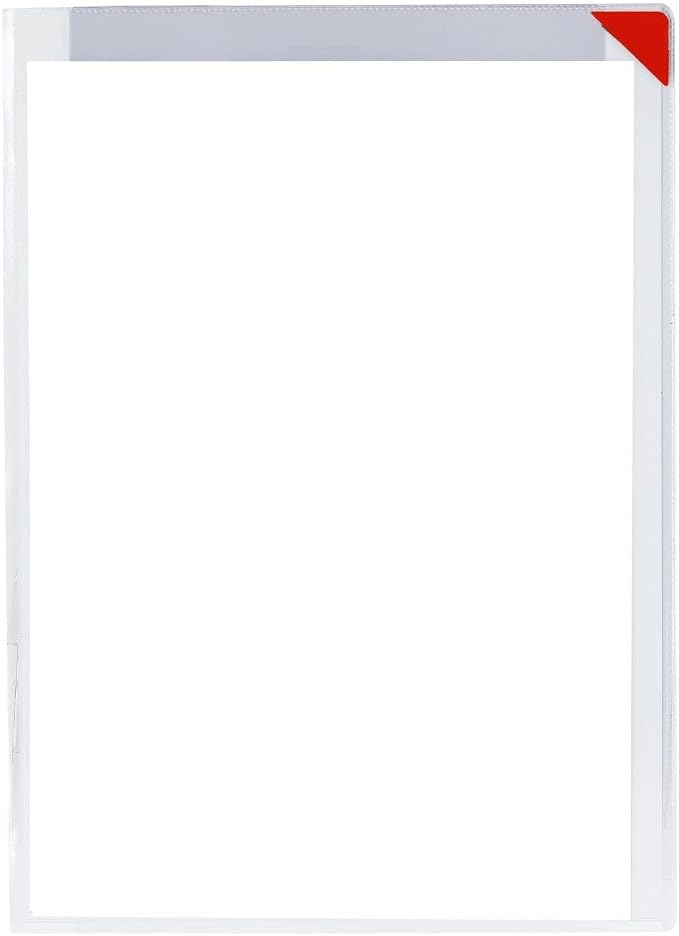 Tarifold Sub-Zero Signage Pockets, 9 x 12 Inches, 10 Pack | 10 clear signage pockets, 9 x 12 inches, water-resistant protection, permanent adhesive, fits Letter or A4 documents