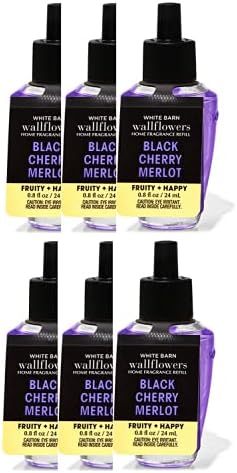 Bath and Body Works Black Cherry Merlot Wallflowers Fragrance Refill 0.8 Oz. (Pack of 6)