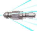 MIZORLIE Pressure Washer Sewer Jetter Nozzle Stainless Steel,1/4''Connector | Mini Compact Durable Jet Nozzle,Pressure Drain Hose Nozzle,1/4'' Quickly Connector, 5000 PSI (1 set)