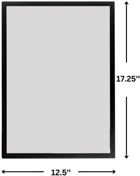 Tarifold Magnetic Board Display Frames, A3 Size, Black, 25 Pack | 25 magnetic anti-glare frames hold A3 documents, black border, portrait or landscape, quick document changes
