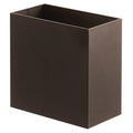 mDesign Small Steel Rectangular 2.4 Gallon/9.1 Liter Trash Can, Waste Basket for Bathroom, Bedroom, Home Office - Holds Garbage, Recycling, Household Items - Linn Collection - Bronze