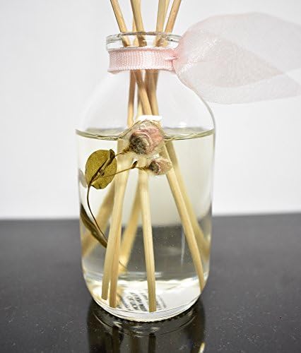 Reed Diffuser Set - Pink Peony Scented Diffuser with Sticks | Home Fragrance Reed Diffuser for Bedroom, Bathroom Shelf Décor, with Real Florals in the Bottle - Made in the USA