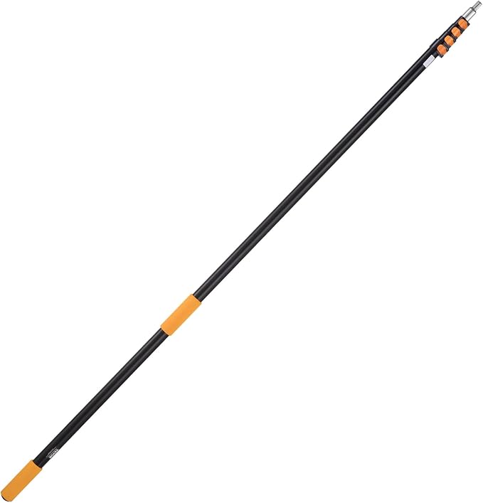 VEVOR Telescopic Extension Pole, 7-30 FT Multi-Purpose Extension Pole, Sturdy Aluminum Alloy Paint Extendable Pole with Flip-Lock Design, Telescopic Pole for Painting, Dusting and Cleaning | For Painting, Dusting, Cleaning, Flip-Lock Design, Flexible L...