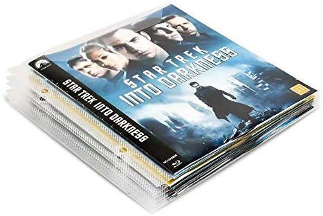 Tarifold Blu-Ray Storage Bundle, 50 Binder Sleeves, 2 Binders, 2-Ring Holes | Holds Blu-ray disc, booklet and cover art, secure flap, 25 sleeves per binder, polypropylene, saves up to 70% storage space