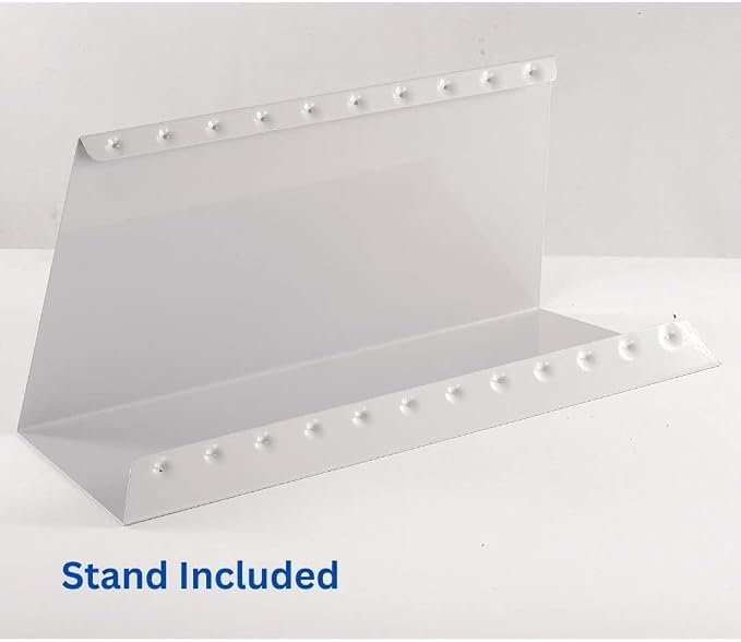 Tarifold Desktop Reference Display System, 40 Pockets, Expandable, Red | 40 double-sided PVC pockets hold 80 letter-size sheets, sturdy metal base, quick-find indexing, easy to assemble