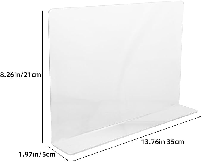 VOSAREA Acrylic Sink Splash Guard, Freestanding Kitchen Splash Panel Barrier Behind Faucet Kitchen Island Sink Backsplash Guard 13.76x8.25in