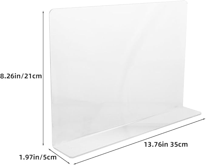 BESPORTBLE Kitchen Sink Splash Guard Acrylic Water Baffle for Bathroom and Kitchen Sink Splash Guard with Adhesive Tapes 13.77 X 8.26 X 1.96 in