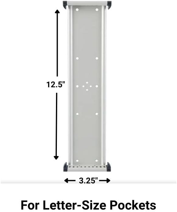 Tarifold Reference System Mounting Plate, Holds 10 Pockets, Letter Size | Mounting plate supports 10 pivoting pockets, fits letter size documents, for wall or desktop reference systems