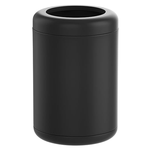 8L/2.1gal Black Bathroom Trash Can,Small Bedroom Garbage Can,Open Top Trash Can for Bathroom,Powder Room,Bedroom,Office (Black)
