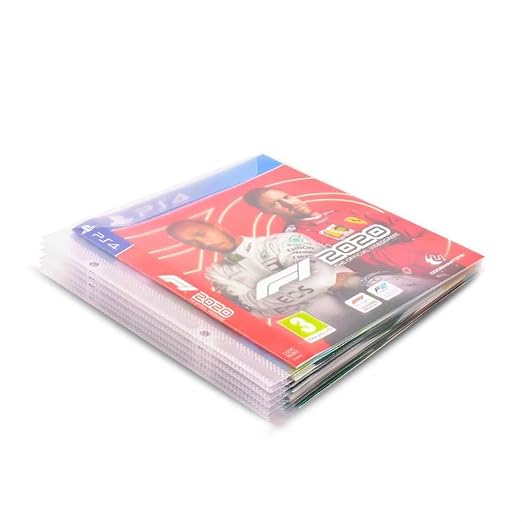 Tarifold Binder Sleeves for PS4 Games, 2-Ring Holes, Closing Flap, 25 Pack | Holds PS4 game disc and cover, 2-ring holes, 120-micron polypropylene, scratch-resistant, saves up to 70% storage space