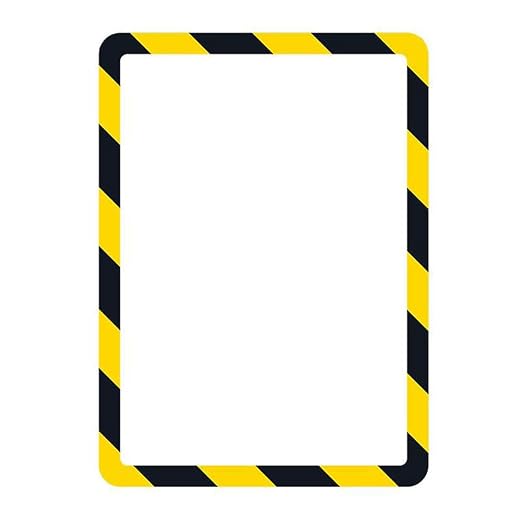 Tarifold P194944 Magneto Magnetic Backed Sign Holder, Yellow/Black (Pack of 2)