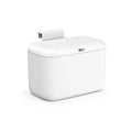 MUEE Compost Bin Kitchen for Counter Top or Under Sink 1.3 Gal/5L | Hanging Small Trash Can with Lid, Food Waste Bin, Mountable Garbage Can for Cupboard/Bathroom/Bedroom/Office/RV, Matte White