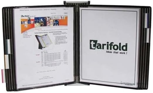 Tarifold VEO Wall Display Unit with 10 Black Pockets