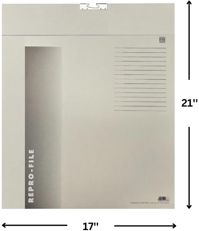 Jalema Repro-File, 17'' x 21'' Capacity, Gray, Pack of 50 | Holds large-format drawings, gray document file, expandable storage, protects oversized plans and artwork, pack of 50