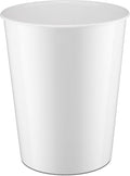 Monarch Abode Metal Bathroom Trash Can – Waste Basket for Bedroom, Office Desk, & Dorm, Handcrafted, Durable Decorative White Small Trash Can Bathroom Garbage Bin Wastebasket