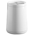 10 L/2.6Gallen,Swing Lid Trash Can,Metal Garbage Can with Flipping Lid,for Bathroom,Living Room,Bedroom,Hotel,Office, Laundry Room(White)