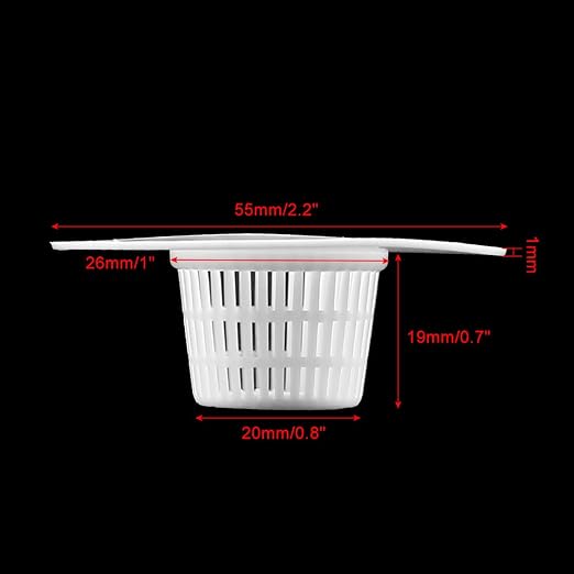 uxcell Bathroom Plastic Drain Hair Stopper Strainers Sink Drainer Screen Net White 4pcs