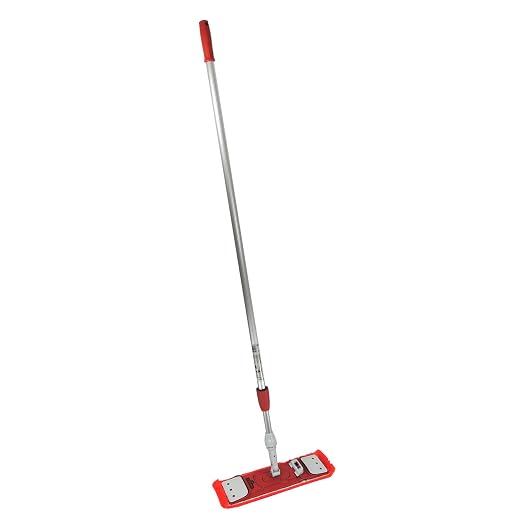 Unger Restroom Complete Mop Pack, Microfiber Pad & EZ Holder | SMCMR SmartColor system; microfiber flat pad for hygienic restroom cleaning; EZ holder included