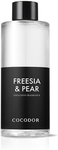 COCODOR Reed Diffuser Oil Refill/Freesia&Pear /200ml / 1 Pack/Aromatherapy, Home Fragrance, Scented Oils, Oils for Reed Diffuser, Bathroom Home Decor