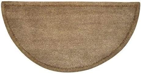 UniFlame - Beige with Black Hand Tufted 100% Wool Hearth Rug - 44"L x 22"W | Protects Floor from Heat, Embers, and Sparks