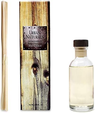 Reed Diffuser Set, Winter Birch - Bathroom Shelf Décor | Birch Wood & Balsam Scented Oil with Bamboo Reed Sticks, Great Holiday Home Fragrance Air Freshener for the Living Room