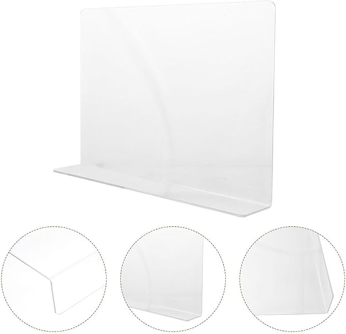 PRETYZOOM Kitchen Sink Splash Guard Acrylic Water Barrier for Bathroom and Kitchen Sink 15.74 X 8.26 X 1.96 Inches Protection Anti-Splashing Guard with Smooth Surface Easy to Clean