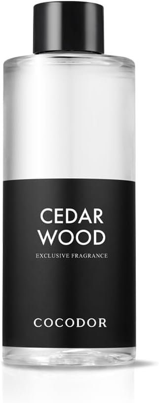 COCODOR Reed Diffuser Oil Refill/Cedar Wood/6.7oz(200ml)/1 Pack/Aromatherapy, Home Fragrance, Scented Oils, Oils for Reed Diffuser, Bathroom Home Decor