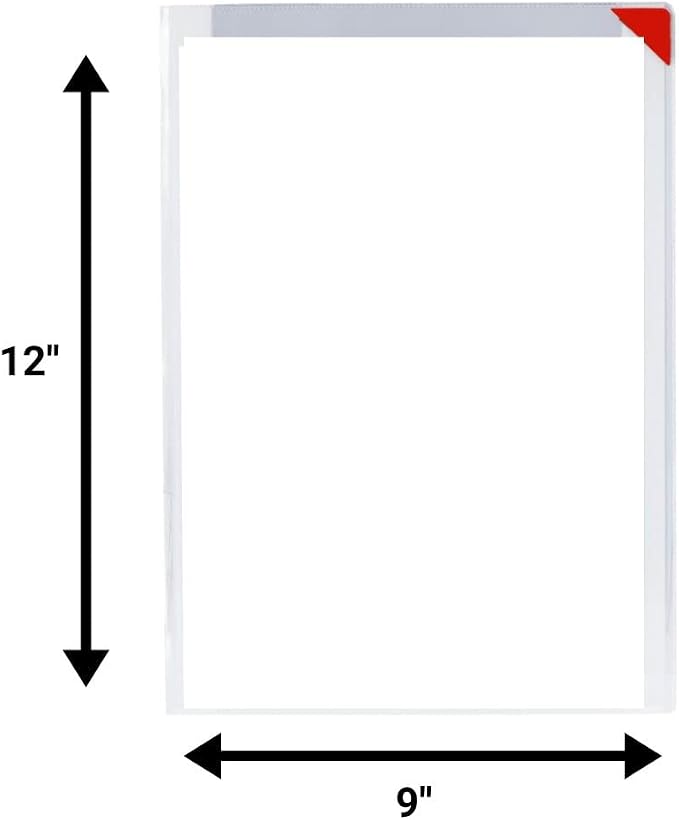 Tarifold Sub-Zero Signage Pockets, 9 x 12 Inches, 10 Pack | 10 clear signage pockets, 9 x 12 inches, water-resistant protection, permanent adhesive, fits Letter or A4 documents