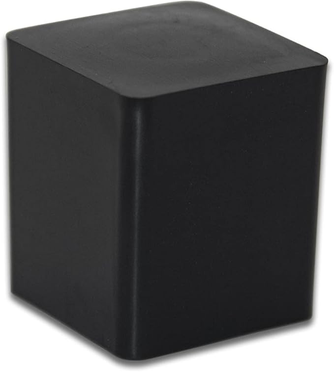 Flyshop Flexible Anti-Scratch PVC Patio Chair Table Leg Caps Tips Floor Protectors Square Furniture Covers, 20pcs, Black, 19 mm x 19 mm, 3/4" x 3/4"