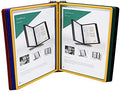 Tarifold Wall Mount Reference System, 10 Pockets, Assorted | 10 double-sided PVC pockets hold 20 letter-size sheets, sturdy wall-mount bracket, snap-on index tabs, easy to install