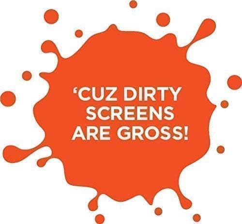 WHOOSH Screen Cleaner and Wipe Kit Duo, Set of 12, 3.7 fl oz + 0.3 fl oz | Large and Travel Size Bottles, Non Toxic and Odorless, For iPad, MacBook and Car Screens, 2 Microfiber Cloths