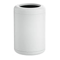 8L/2.1gal Small Bathroom Trash Can，Ceramic White | Open Top,waterproof,metal material,double layer ,for Bedroom,Bathroom,Powder Room,Bedroom,Office