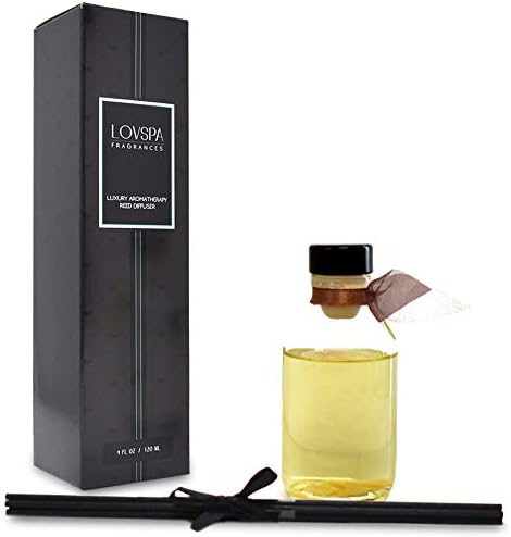 Reed Diffuser Set - Baltic Amber Scented Diffuser with Sticks | Home Fragrance Reed Diffuser for Bedroom, Bathroom Shelf Décor - Made in the USA