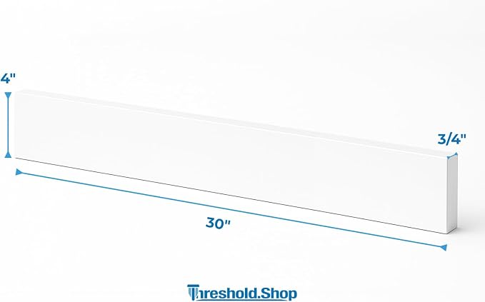 Bathroom Vanity Sink Backsplash/Sidesplash (Super White Engineered Marble, 4" x 30")