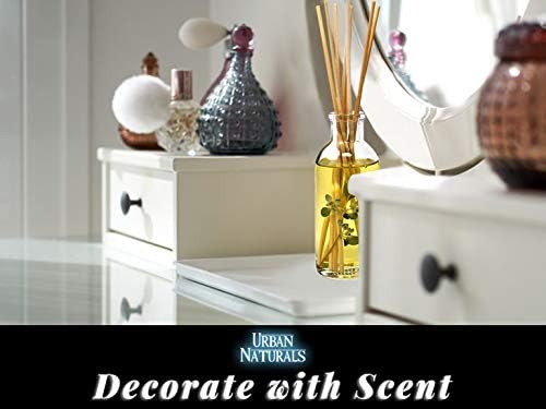 Reed Diffuser Set, Eucalyptus Sage - Bathroom Shelf Décor | Mint, Lime & Cedarwood Essential Oils, Soothing & Relaxing scent for Bathroom or Bedroom
