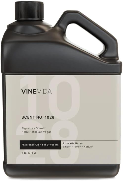 VINEVIDA Scent NO. 1028 Fragrance Oil for Cold Air Diffusers - 1 Gallon (8lbs) - Inspired by: Nobu Hotel Las Vegas Hotel Fragrance Diffuser Oil - Hotel Scents for Home - Diffuser Oil