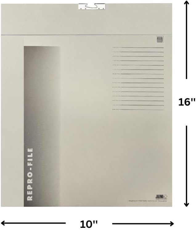 Jalema Repro-File Storage Folders, 10 Inches x 16 Inches, Gray, 50 Pack | 50 heavy-duty Tenax cardboard files, 10 inches x 16 inches, two pockets with dust flap