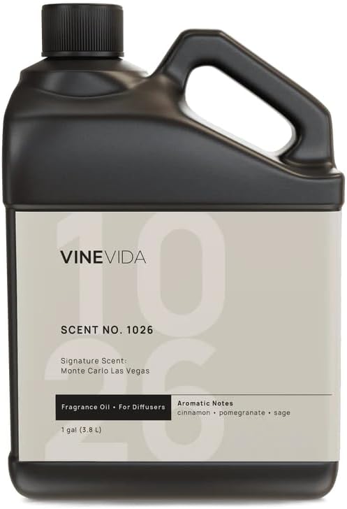 VINEVIDA Scent NO. 1026 Fragrance Oil for Cold Air Diffusers - 1 Gallon (8lbs) - Inspired by: Monte Carlo Las Vegas Hotel Fragrance Diffuser Oil - Hotel Scents for Home - Diffuser Oil
