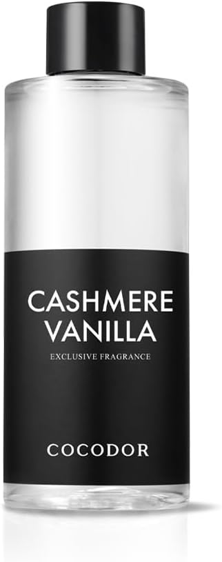 COCODOR Reed Diffuser Oil Refill/Cashmere Vanilla/6.7oz(200ml)/1 Pack/Aromatherapy, Home Fragrance, Scented Oils, Oils for Reed Diffuser, Bathroom Home Decor