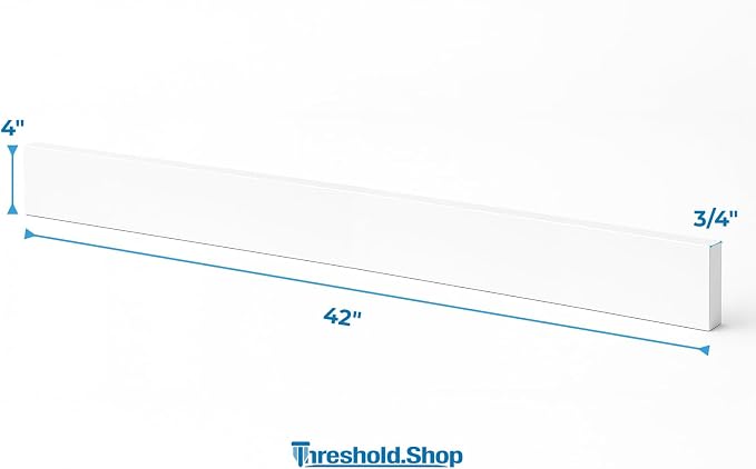 Bathroom Vanity Sink Backsplash/Sidesplash (Super White Engineered Marble, 4" x 42")