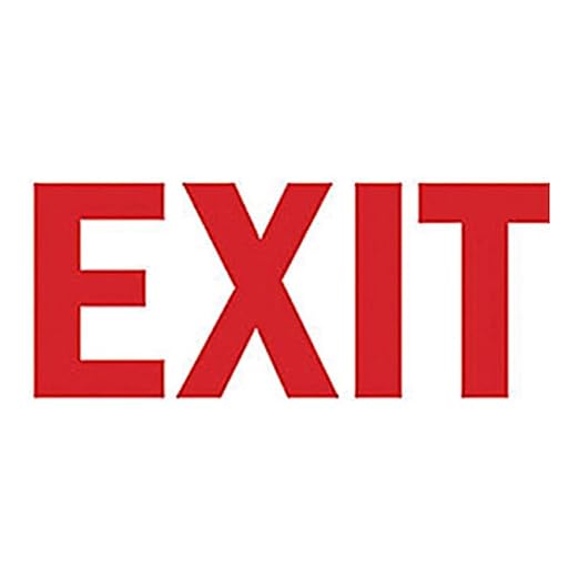 Tarifold P1949EX Safety Sign Inserts, "Exit" (Pack of 6)