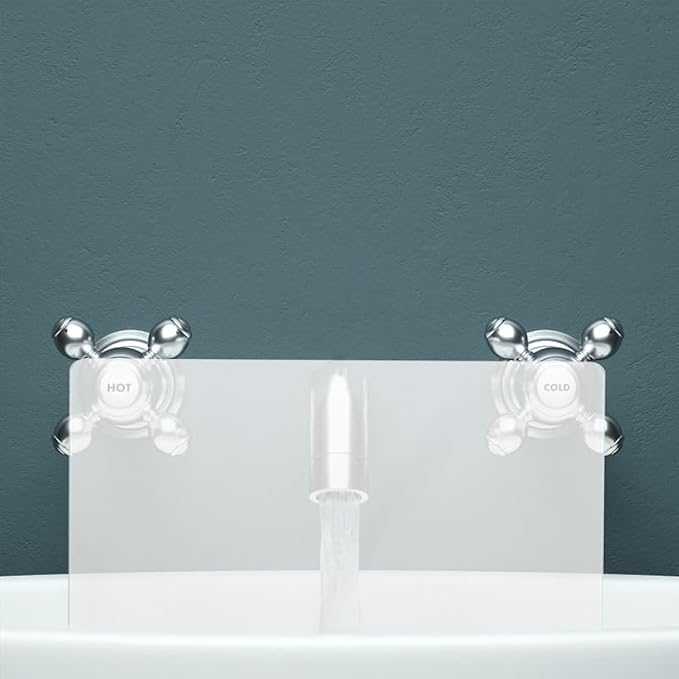 VOSAREA Acrylic Sink Splash Guard, Freestanding Kitchen Splash Panel Barrier Behind Faucet Kitchen Island Sink Backsplash Guard 13.76x8.25in